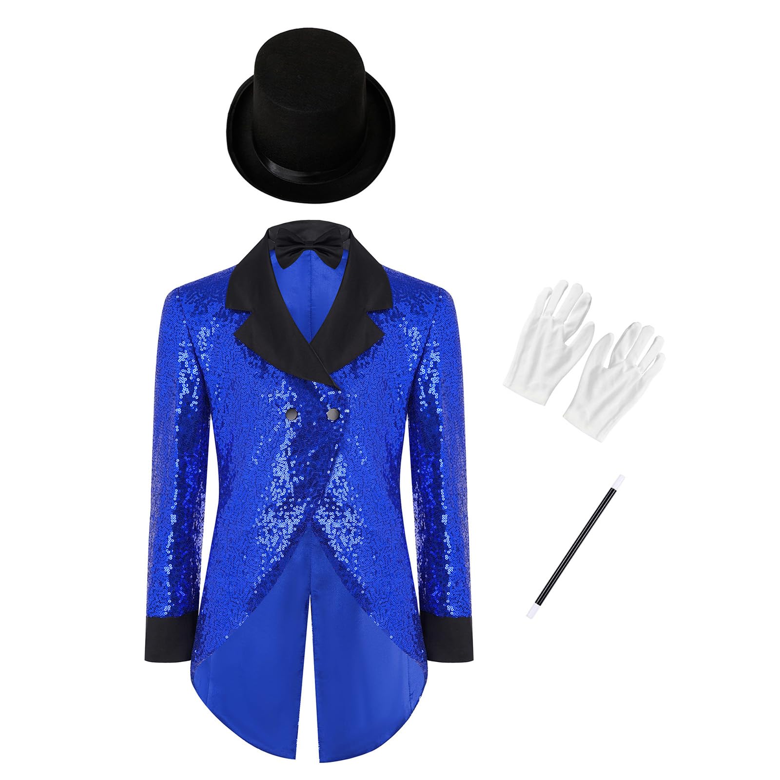 Jungen Pailletten Anzug Elegant Jacket Glitzer Kinderanzug Kinderanzug Kleidung Set Kinderjacke Festanzug Jungs Hochzeit Hochzeit