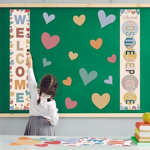 Miniatura 3 de Cartel de bienvenida de 47 piezas para puerta de aula, póster de bienvenida para el aula, cartel de regreso a clases, para profesores, puerta de