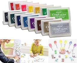 CCINEE 15 Colors Ink Pads - For Use with any Rubber Art/Craft Stamps