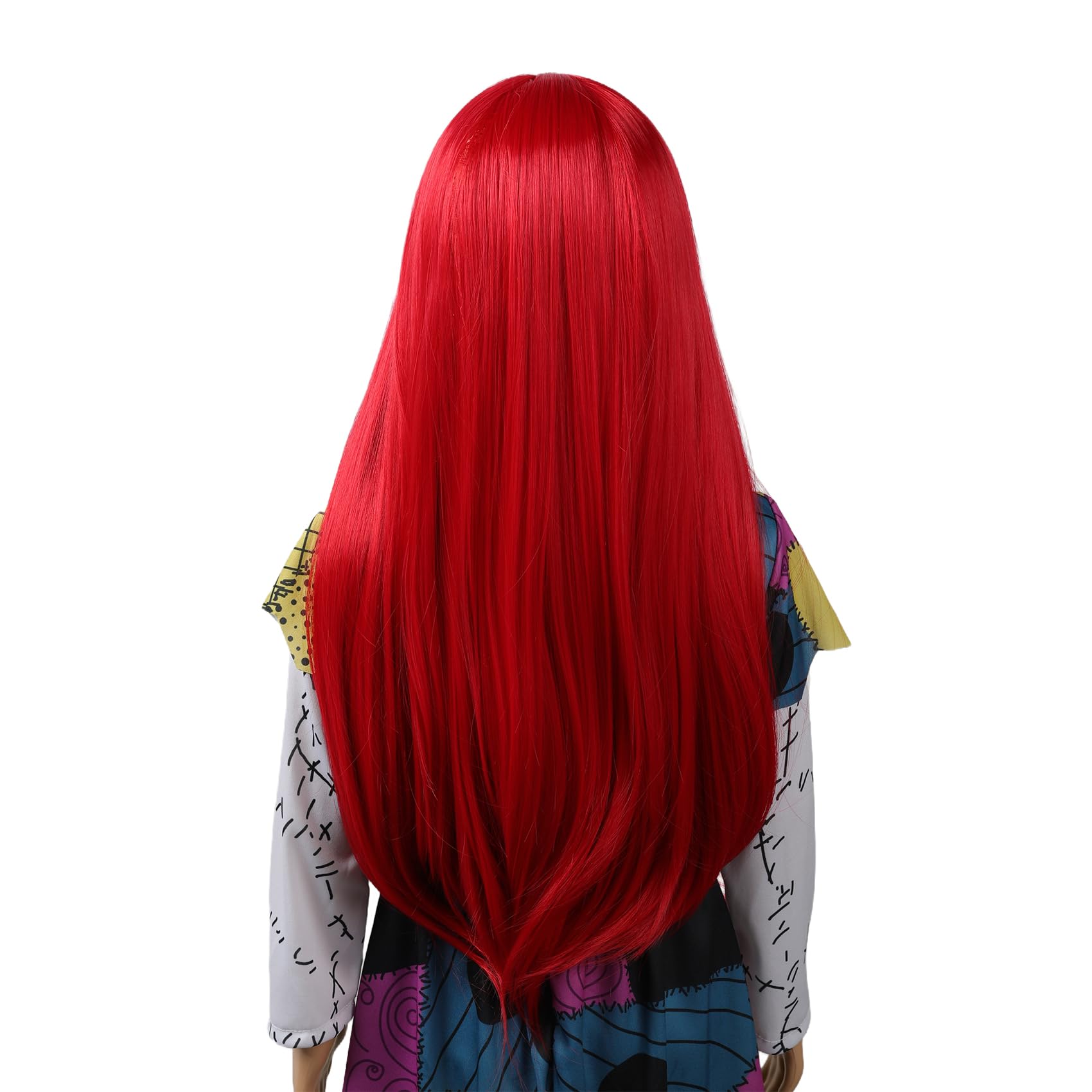 Peluca Roja Larga Y Rizada Para Halloween Infantil – Set Con Collar Y Pendientes Para Disfraces, Fiestas Y Eventos Escolares