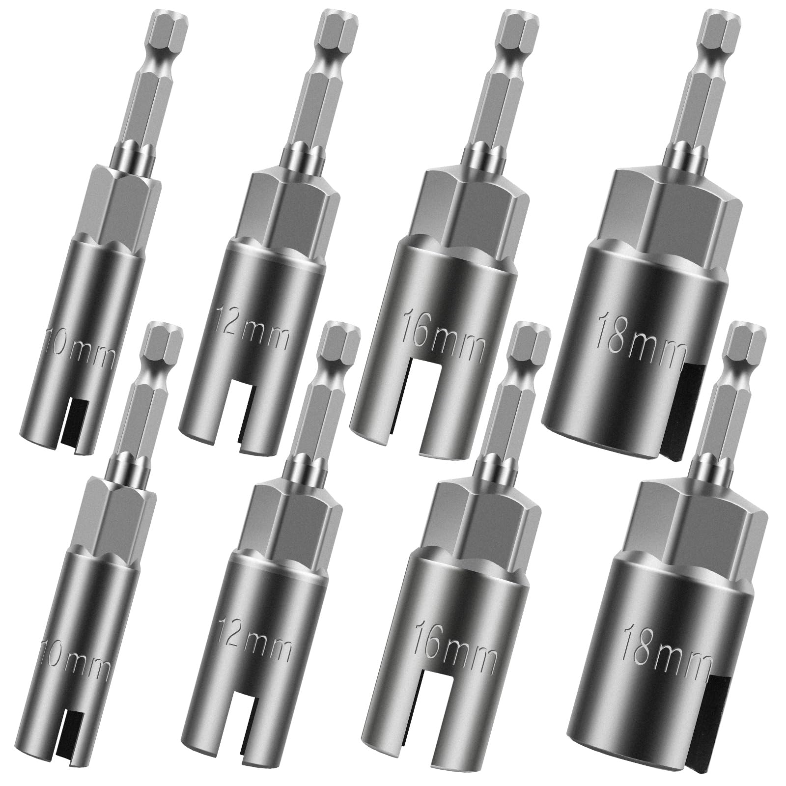 Embout de vissage écrou à fente 10-18mm pour clé hexagonale 6,35 mm et boulon de panneau