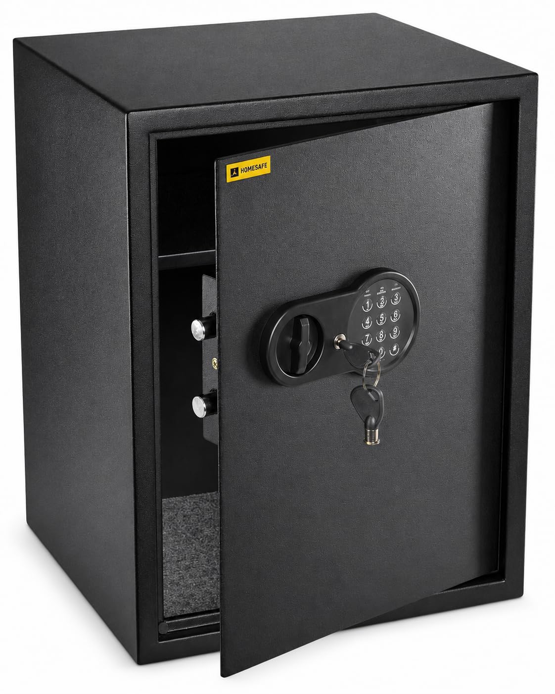 HomeSafe HV50E Cassaforte Piccola con Codice, 50x35x35cm (HxLxP), Cassaforte da Armadio Digitale con Combinazione Elettronica, Cassetta di Sicurezza per Soldi e Gioielli, Ideale per Uffici