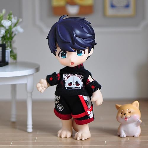 Miniatura 7 de YMY Bjd Doll Ob11 Ropa de tres piezas Capa Gsc P9 Traje Preppy Vintage 112 Escala Figura de Acción Ropa Navidad Regalos de Año Nuevo (negro)