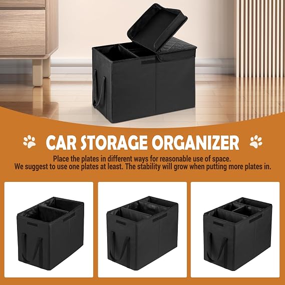 Car Seat Extender for Large Dogs up to 120 LBS, Back Seat With Storage Organizer Gap Filler for Front or Back