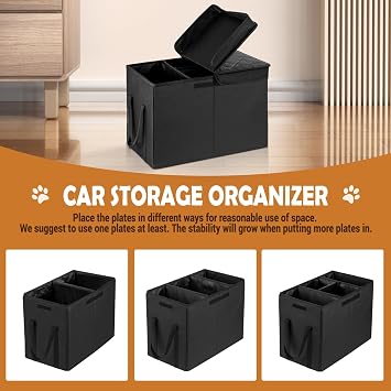 Car Seat Extender for Large Dogs up to 120 LBS, Back Seat With Storage Organizer Gap Filler for Front or Back