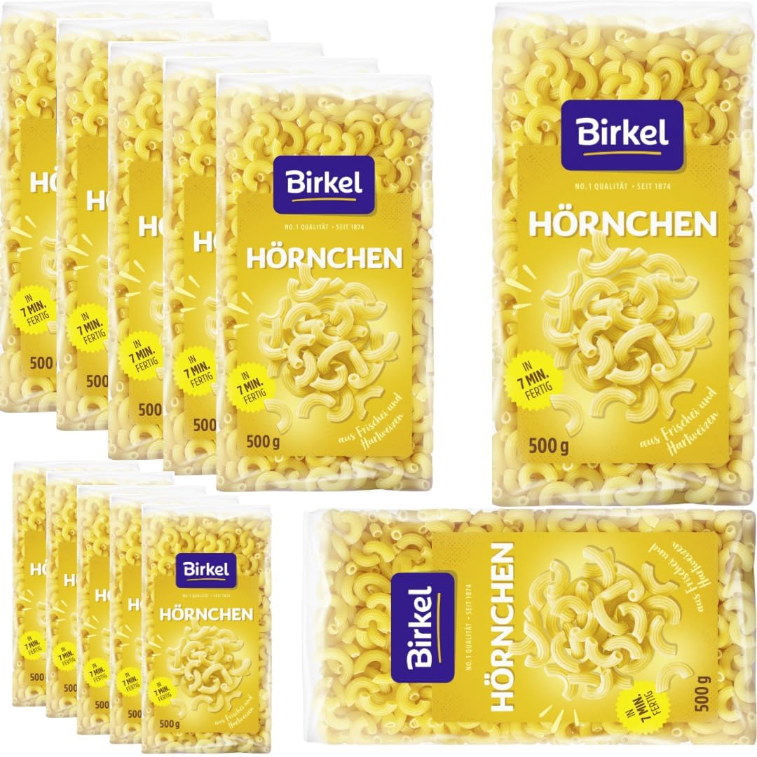 Birkel's No. 1 Hörnchen Pasta Nudeln 500 gramm, 12 Er