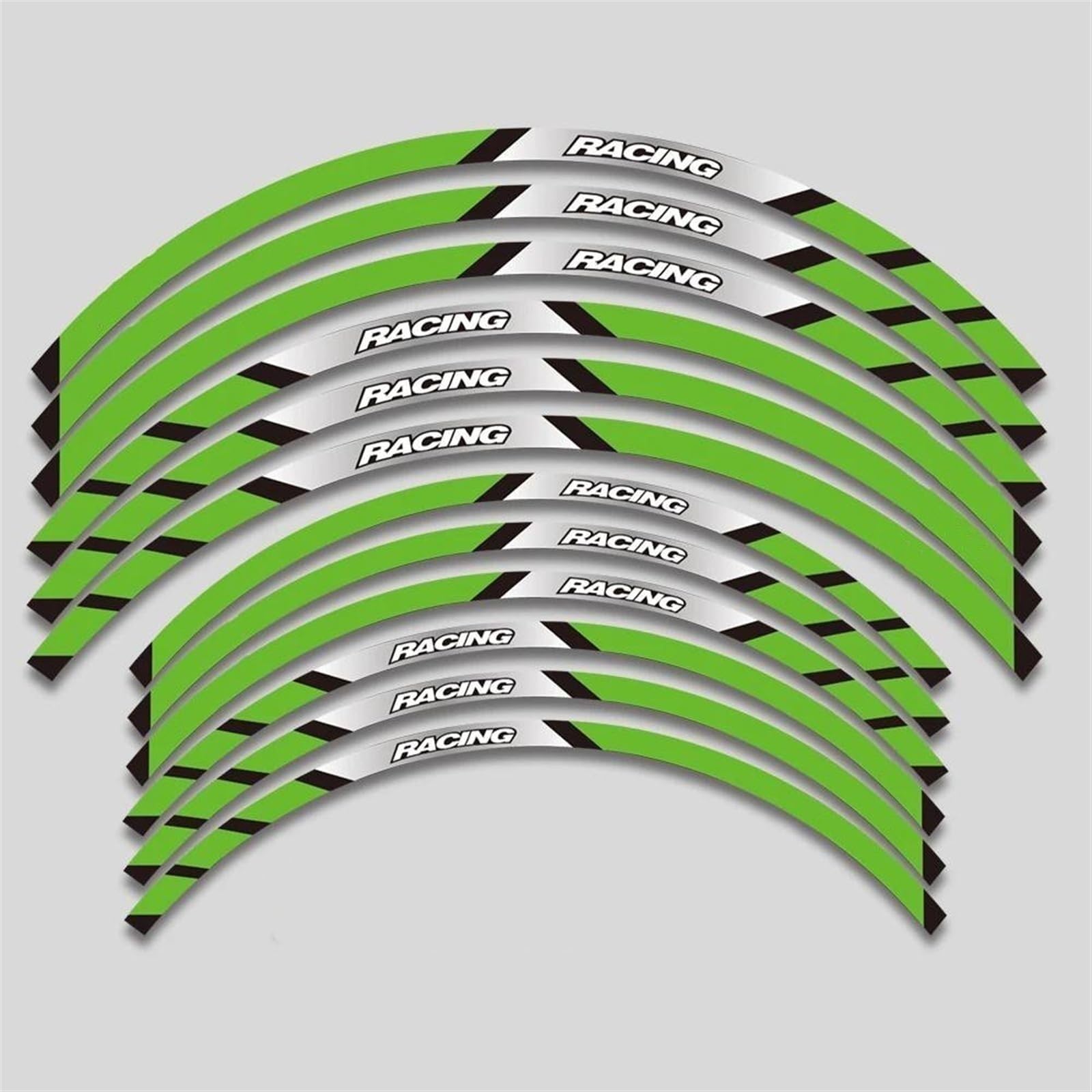 Various styles Motorcycle Accessories Stickers Rim Decal Wheel Hub Reflective Stripe For KLX230 KLX230S KLX230R KLX 230 S R 230S 230R(2 style A Green)