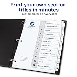 Avery Table of Contents Dividers, 12-Tab, White, 3 Sets – view 2