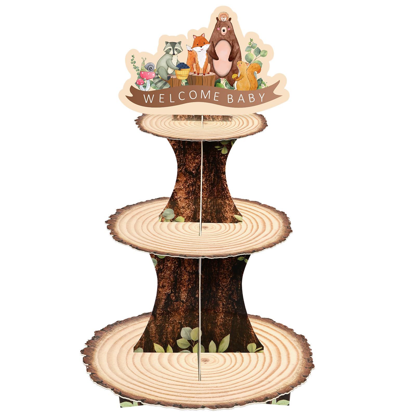 Support à cupcakes à 3 niveaux idéal pour les décorations d'anniversaire rustiques