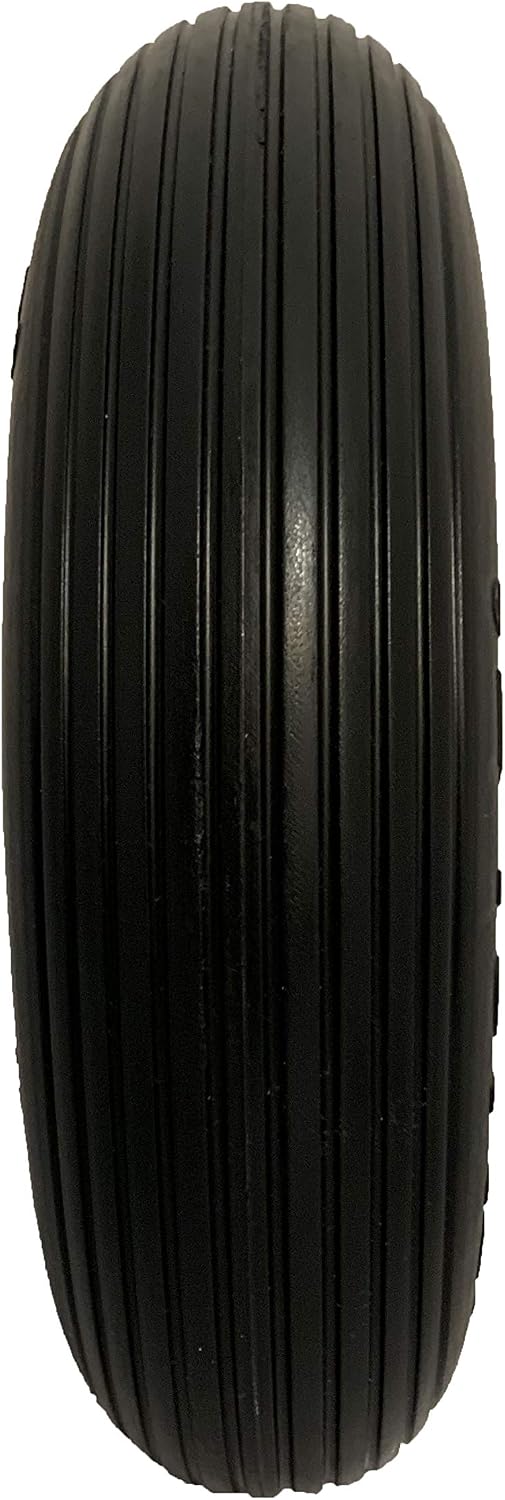 Marathon 00296 Easy Fit 4.00-6 Flat-Free Wheel Assembly for Residential Wheelbarrow, Black