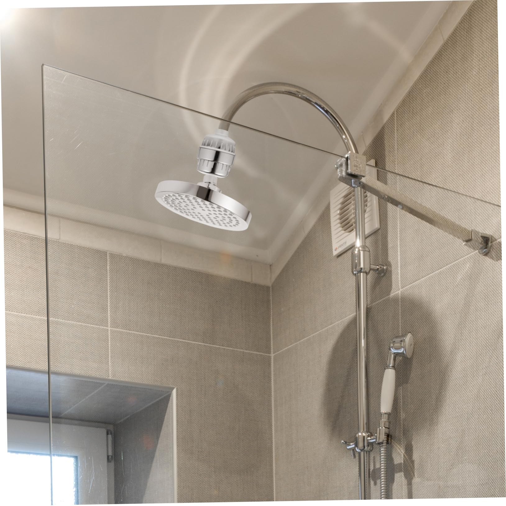 Gatuida Filtro de Ducha Cabezal Superior 6 Pulgadas 15 Niveles Set