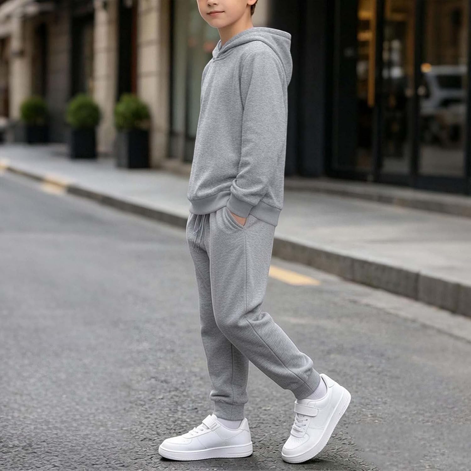 Kids Boys Fashion Hoodie Sweatsuit Jogger Pants 2 Piece Set