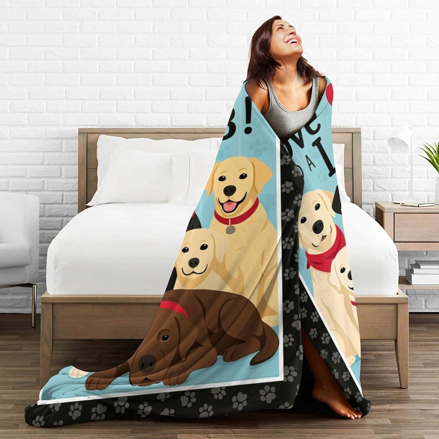 Labrador Retriever Blanket Cute Dog Throw Blanket Puppy Lab Soft Cozy Fleece Fuzzy Stuff Plush Flannel Gifts for Girls Women Boys Kids Adults 40''x50'' - Image 7