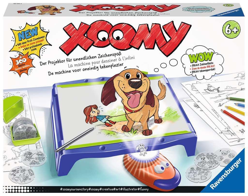 Ravensburger Xoomy Maxi A4 18135 - Impara a disegnare, disegno e pittura creativi per bambini dai 6 anni in su, set da disegno con oltre 300 motivi per un divertimento senza fine