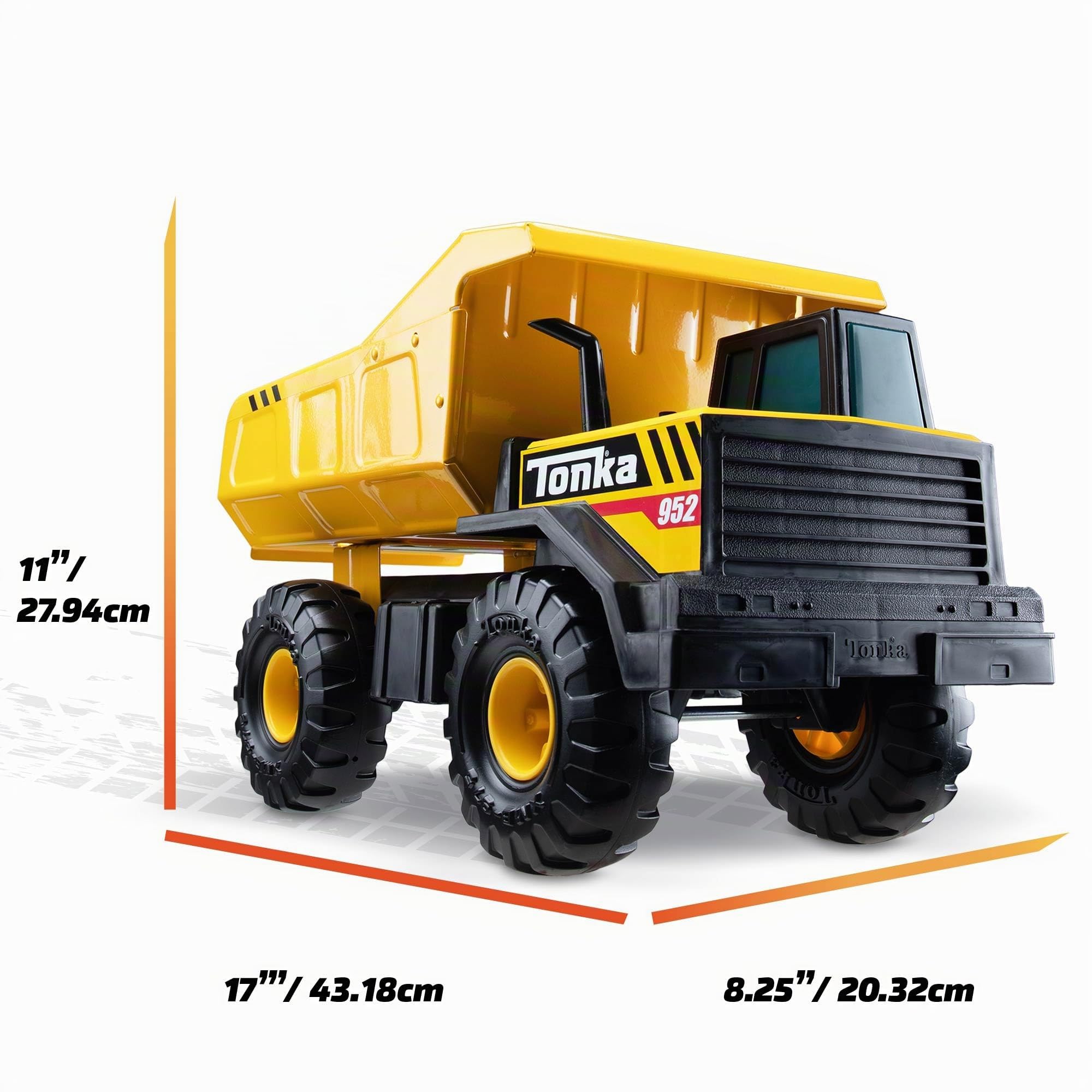 Steel Classics Grande camion ribaltabile, Tonka, giocattolo da costruzione, veicoli giocattolo per giochi creativi, grande autocarro ribaltabile, regalo per bambini e bambine dai 3 anni in su