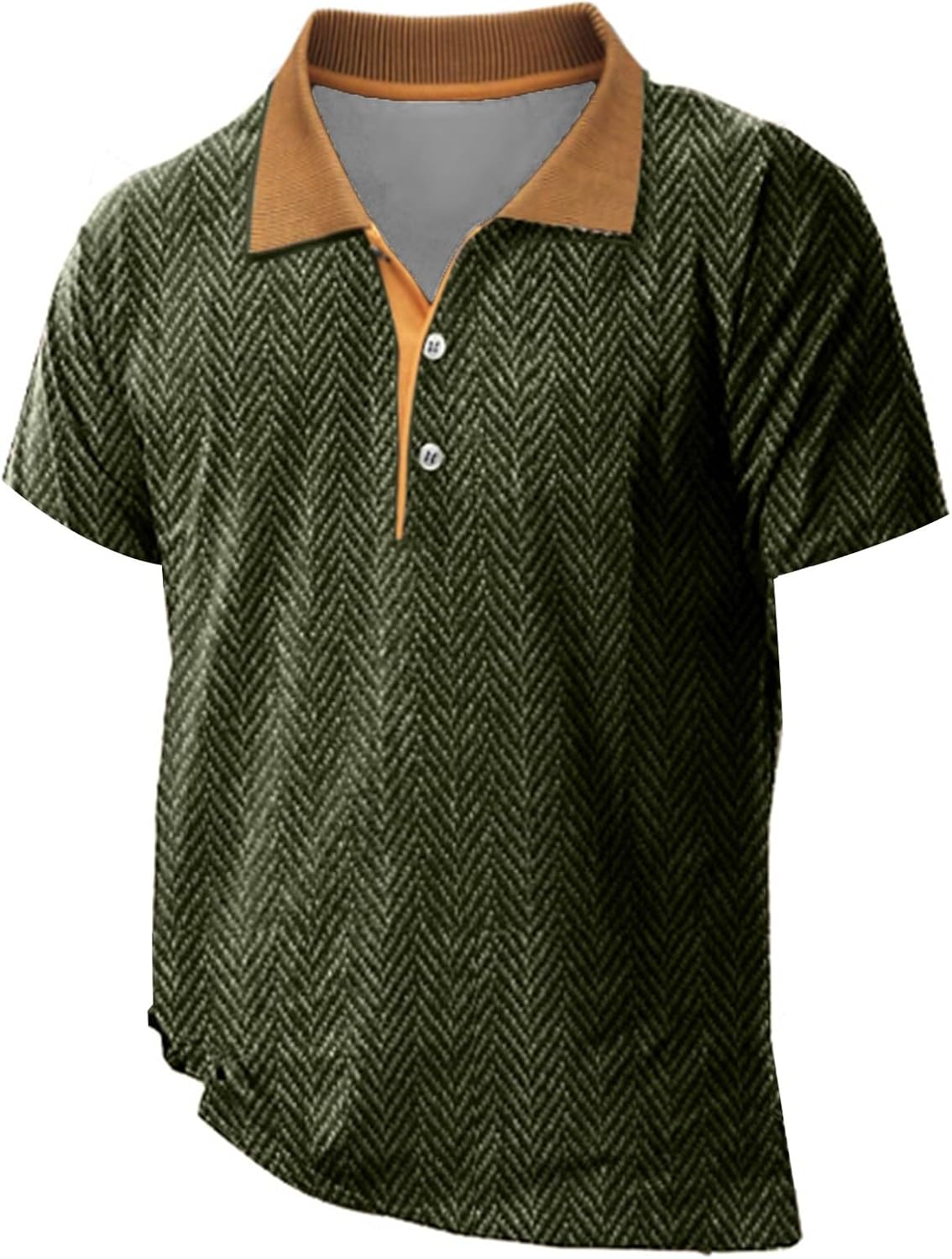Ymosrh Men's Polo Casual Shirts Short Sleeve Golf Shirts Casual Stylish Collar T-Shirts Shirts, S-5XL