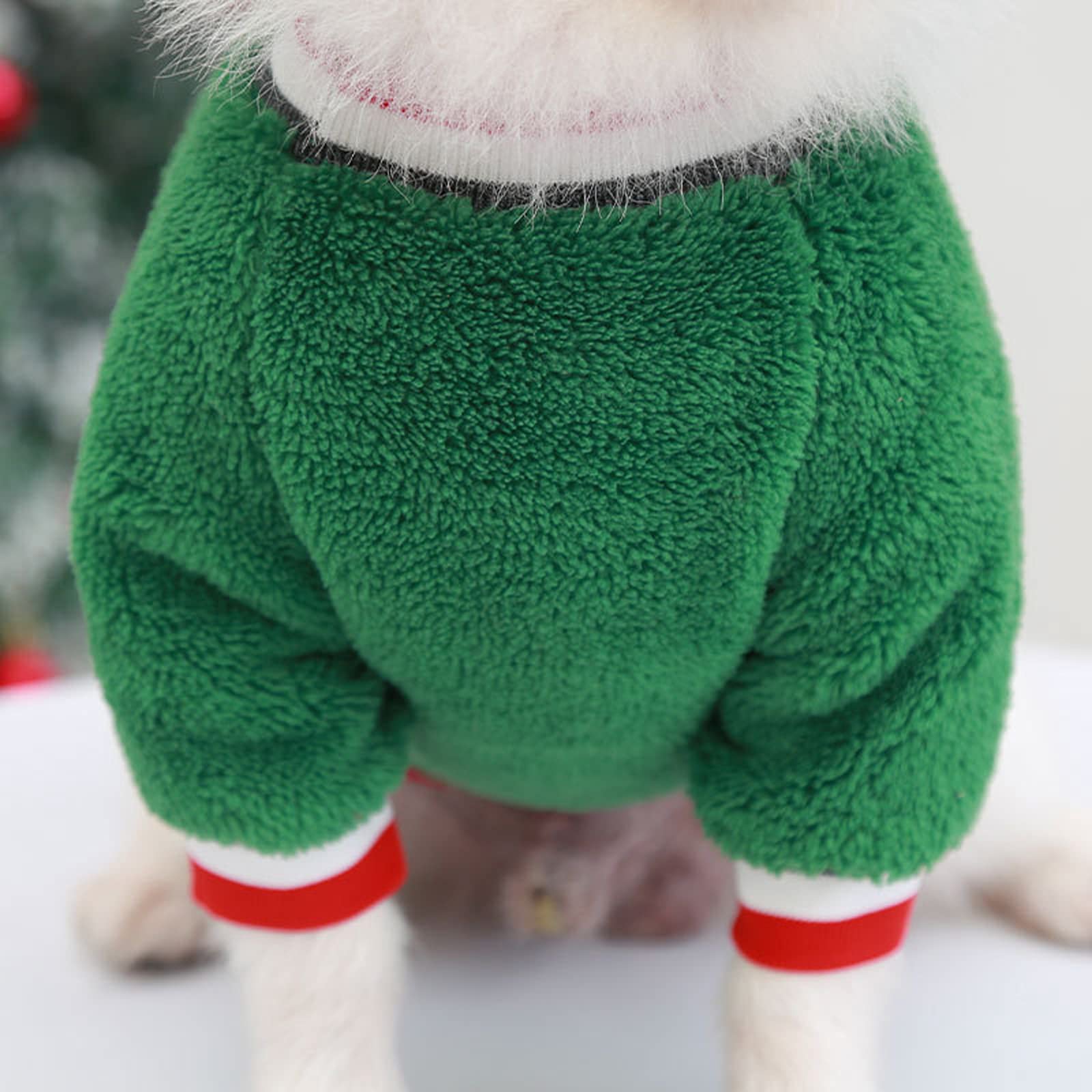 Dogit Christmas Kapuzenpullover Für Hunde – Elf Design, Grün, Größe Klein (für Hunde 4–7 Pfund)