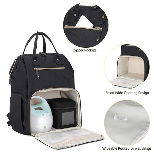 Miniatura 4 de Damero Mochila para extractor de leche con divisor interior, bolsa de bombeo con funda para laptop y múltiples bolsillos, se adapta a la mayoría de