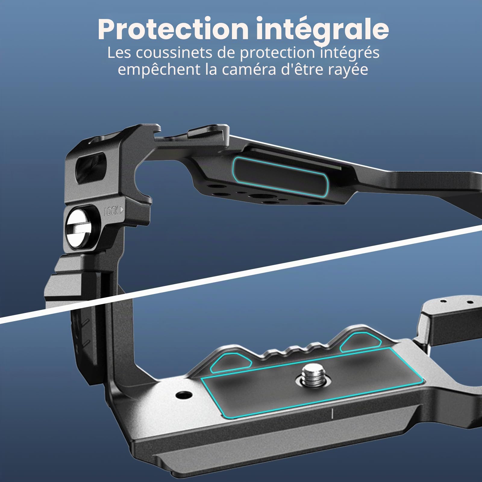 SMALLRIG HawkLock Cage Complète à Dégagement Rapide pour Sony Alpha 7 V/7R V/7 IV/7S III/1/7R IV, Plaque QR Intégrée Arca, Griffe Porte-Accessoires