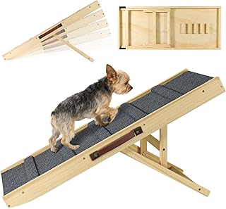 Upgraded Dog Ramp for Couch, Foldable Small Dog Pet Ramp for Low Bed, 5