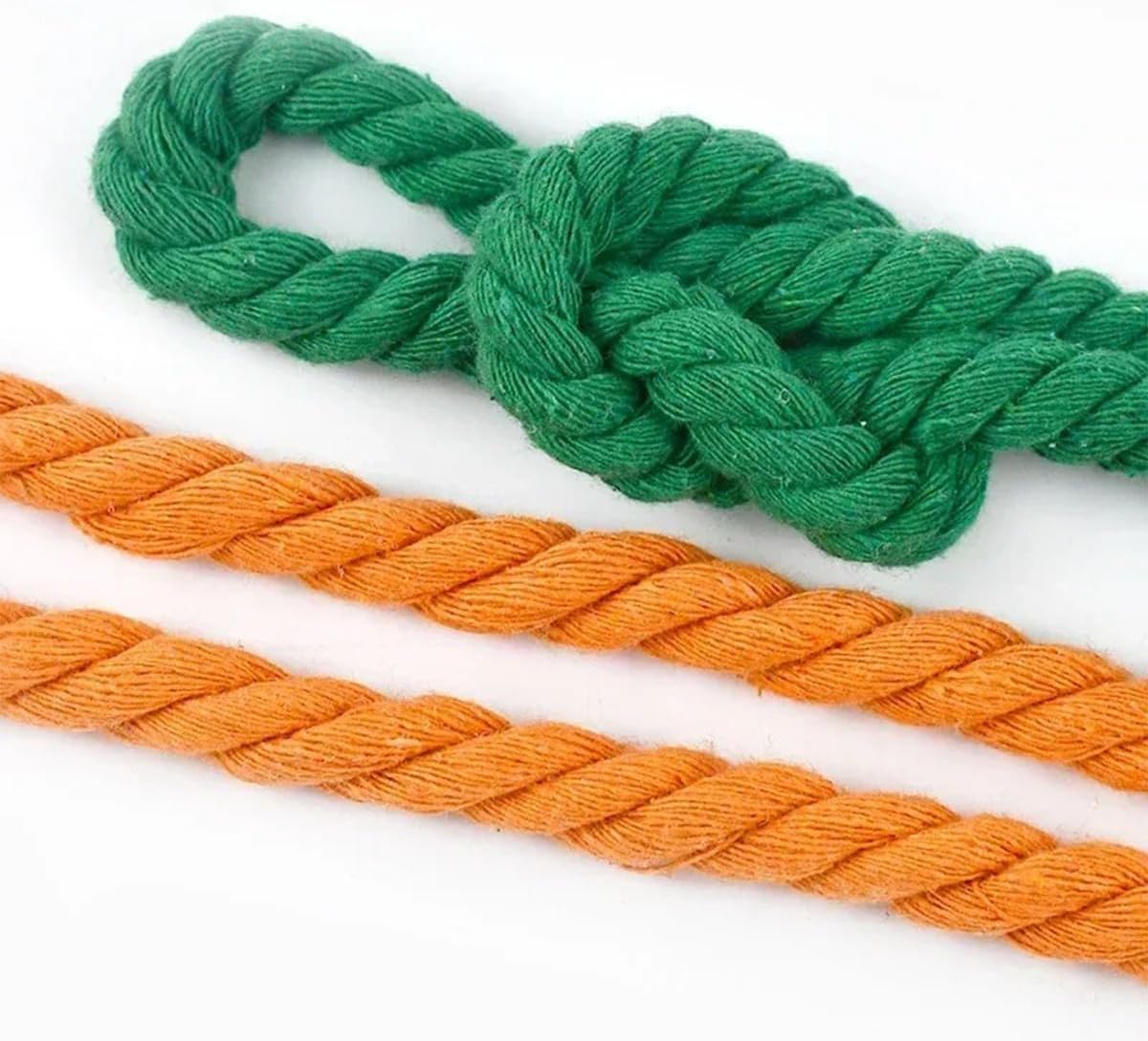 Queenbox 3 Strand Twisted Cotton Rope, 0.47inx5.4Yard Twine Cord Thread String for Home Garden Curtain Bundling Climbing Christmas Hanging Indoor Outdoor, White