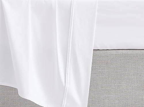 Miniatura 6 de Linen Closet Juego de sábanas de algodón egipcio de 1000 hilos, 4 piezas, tamaño King, blanco ártico