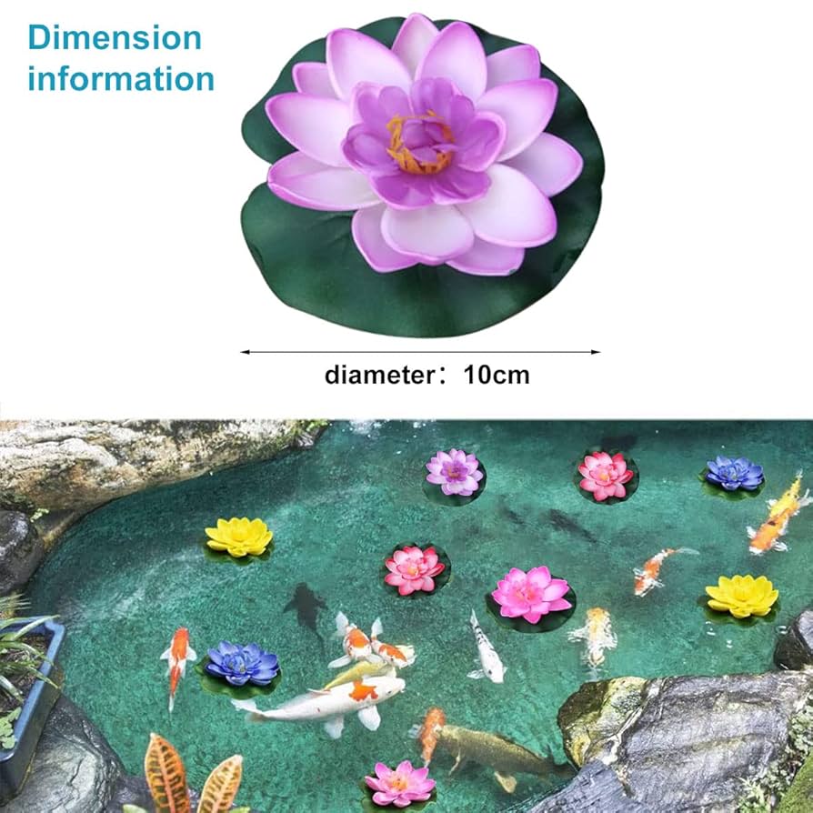 XQXCL Artificial Lotus Flowers Water Lilies For Pond Pool , Realistic