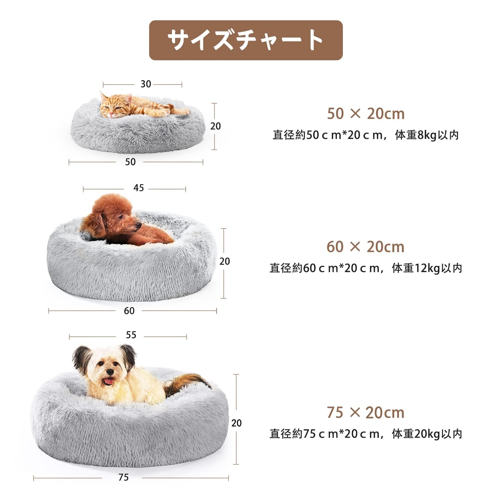 Amazon | 猫 ベッド 犬 ベッド クッション グッズ 小型犬用 ペット用品