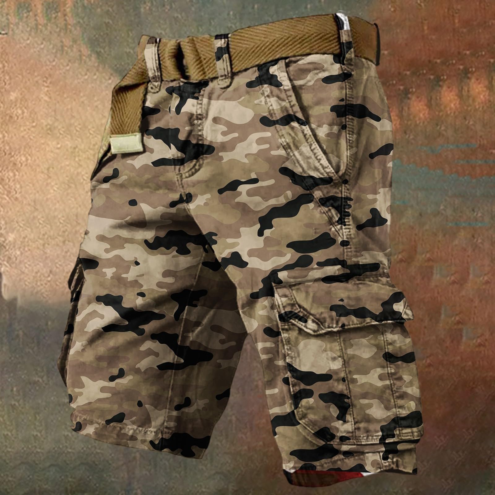 Generico Pantaloncini da Lavoro Uomo Militare Cargo Leggero Short Bermuda Cargo Uomo Estivi Estivi Estivo Lavoro Bermuda Cargo Shorts con Tasche