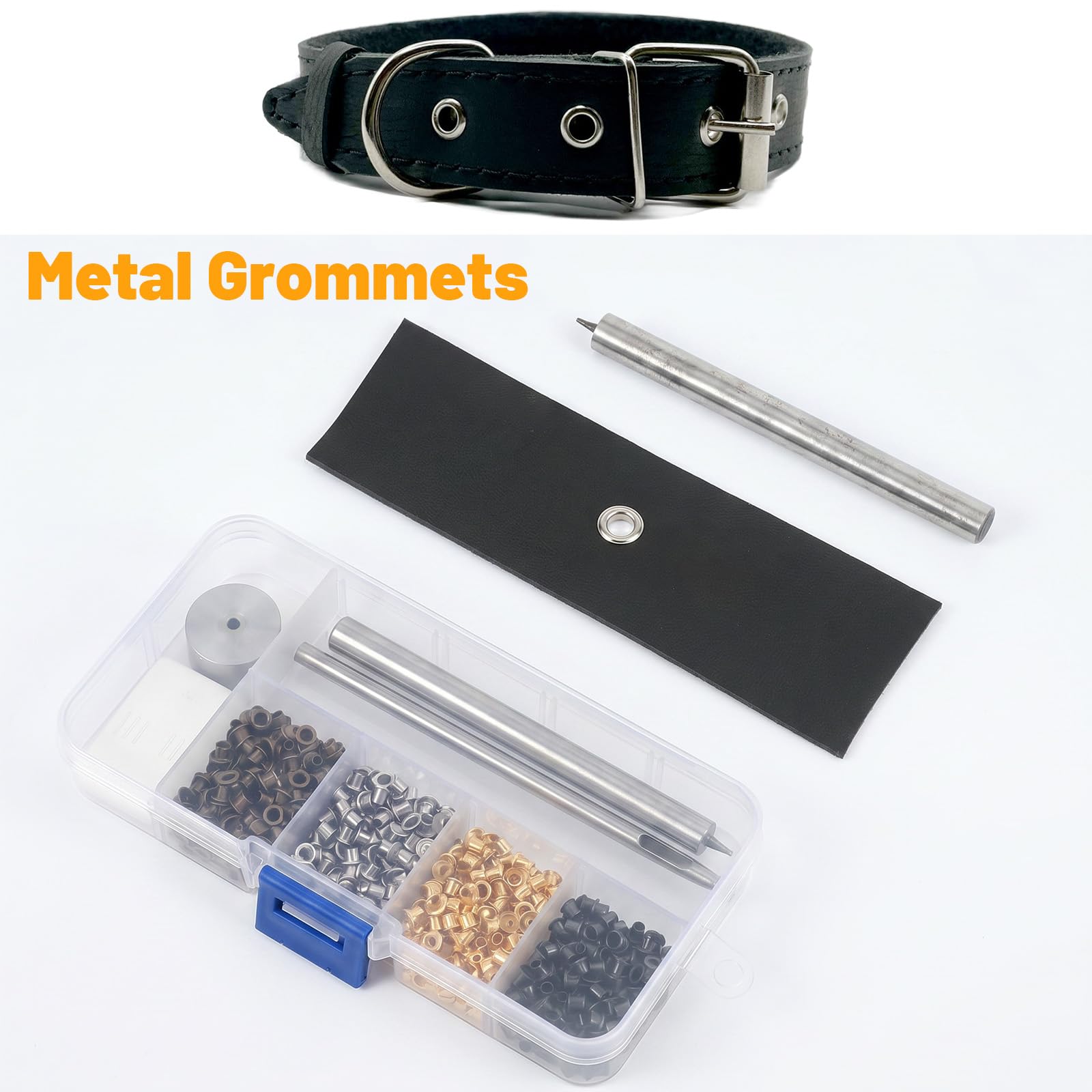 800 Stück Ösen set, 2 Mm Metallösen, Inklusive 3-Kleine Oesen Befestigungswerkzeug und Aufbewahrungsbox, Ösenzange Set für Schuhe, Kleidung, Stoff, Leder, Taschen