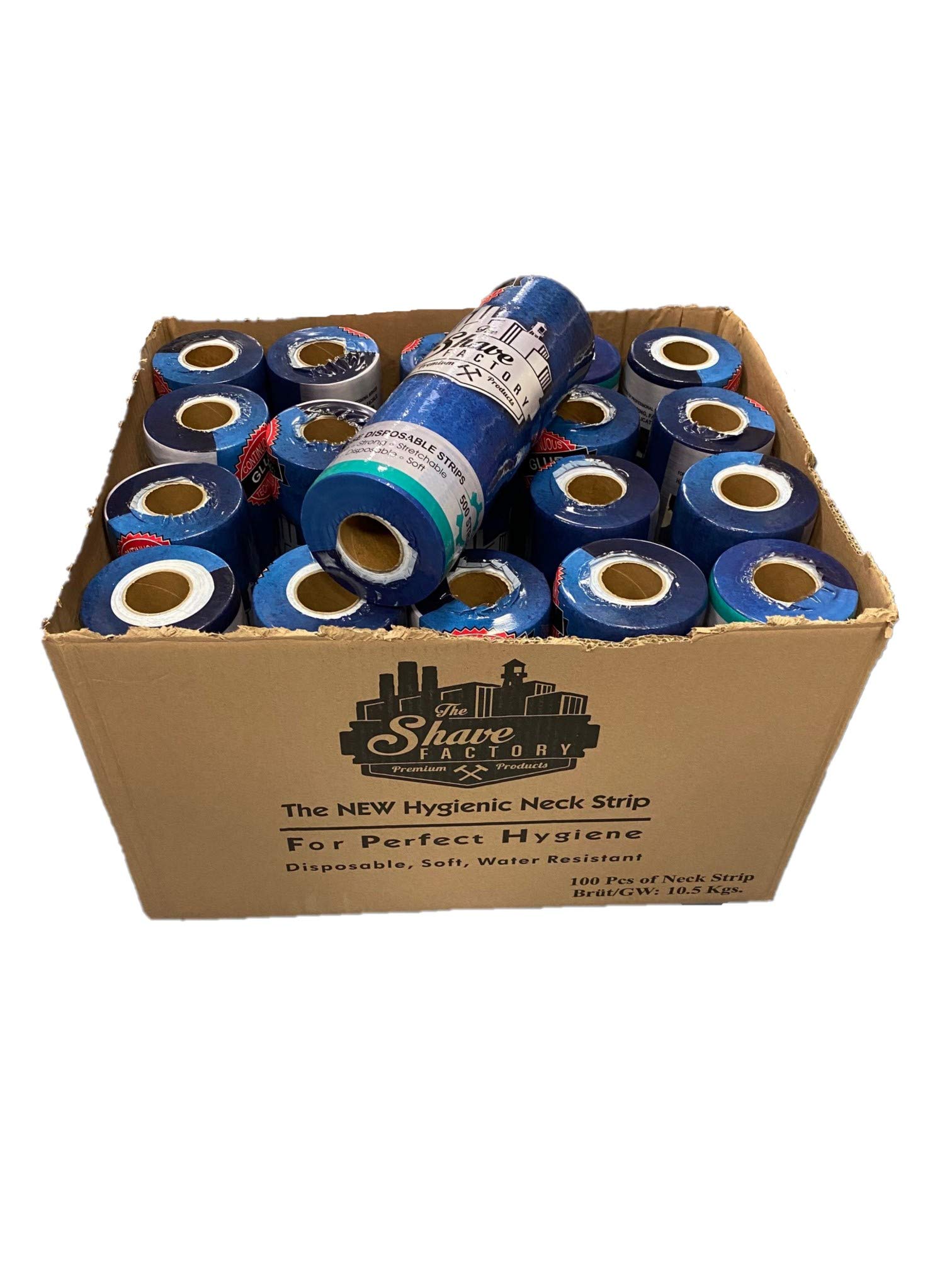 The Shave Factory Halskrause 500 Stück Neckpaper Neck Stripes | Klassische Halskrause für eine perfekte Friseur | Barber Halskrause (20 Packungen)