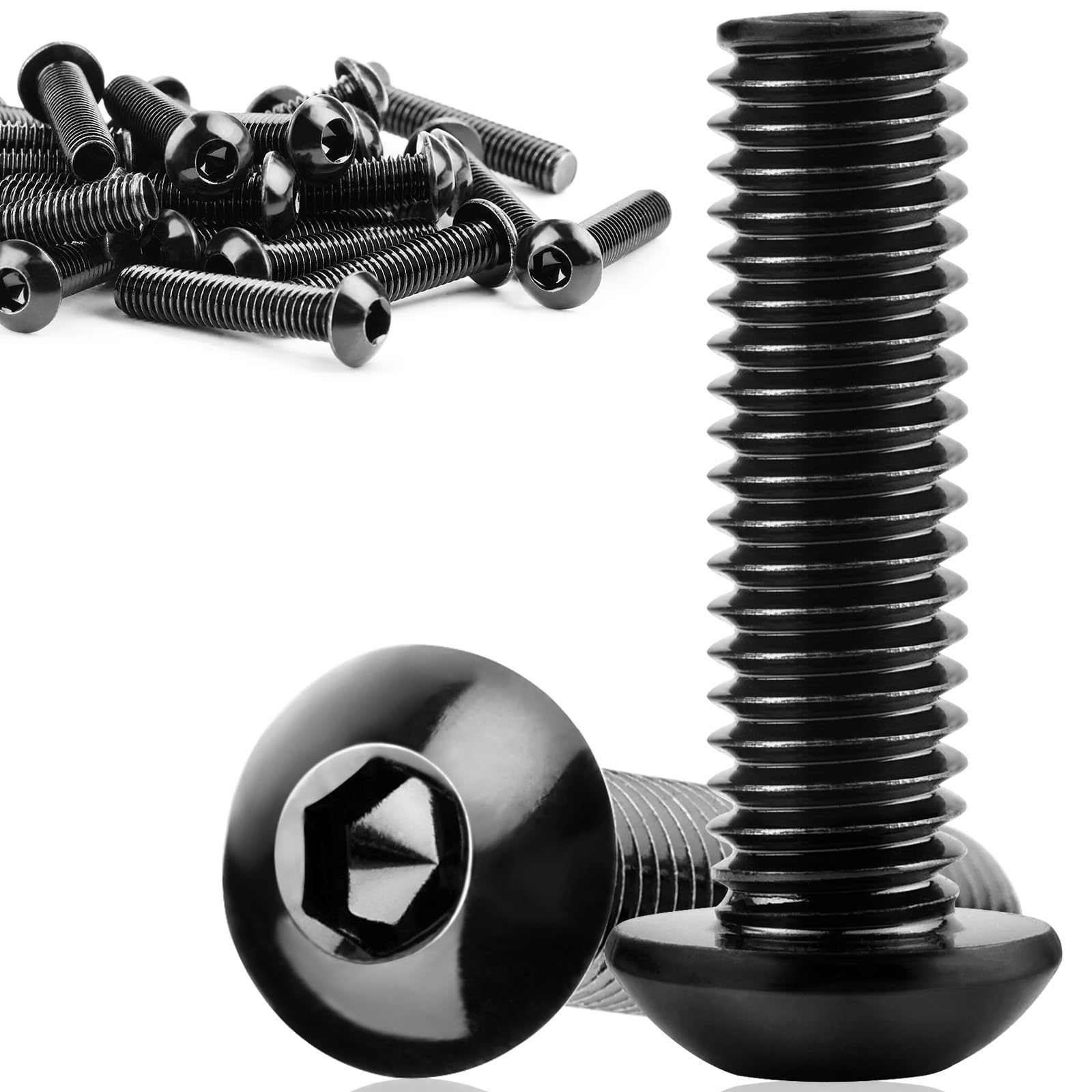 TXXATX Button Head Screws M6x35mm Screws Allen Socket Bolts 30 Pieces 304 Stainless Steel A2-70 for DIY Projects Furniture Repair Assembly Maintenance