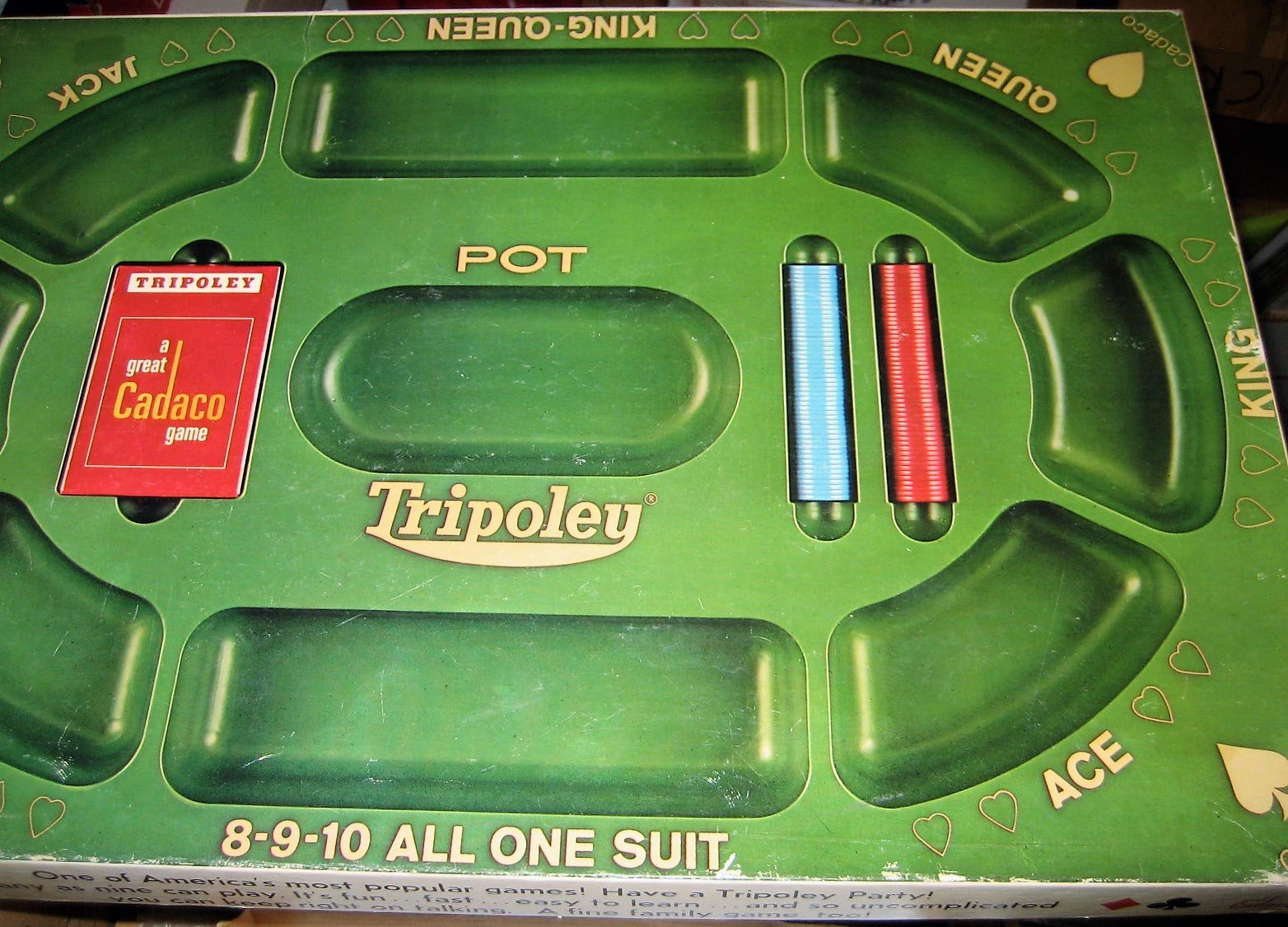 Amazon.com: TRIPOLEY Vintage 1960 Edition Cadaco Michigan Rummy game : Toys  & Games