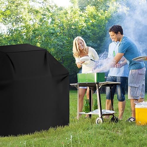 Miniatura 7 de CUSSIOU Cubierta para parrilla de barbacoa 600D, impermeable, resistente a los rayos UV, polvo y roturas, cubiertas para parrilla de barbacoa para