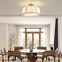 Vista 7 de Shrine Candelabros de tambor de iluminación, estilo moderno, lámpara de techo perfecta para espacio vital, 16 pulgadas de profundidad x 9 pulgadas