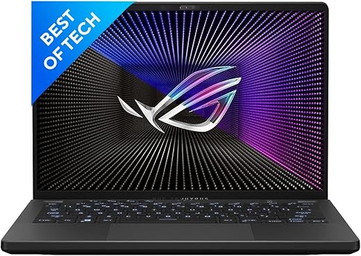 ASUS ROG Zephyrus G14, 76WHr Battery, AMD Ryzen 7 7735HS, 14″ QHD+ 165Hz/3ms, 6GB RTX 3050, Gaming Laptop (16GB/512GB SSD/Windows 11/Office…