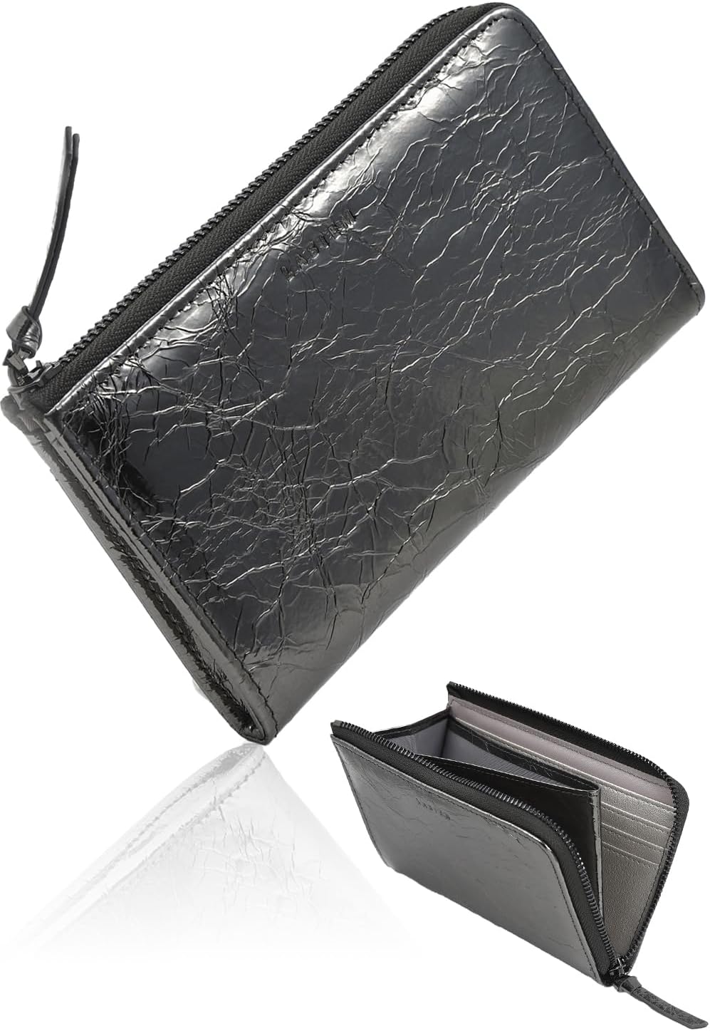 値下げ早い者勝ち＊】Ryu 編み込みレザー 長財布オリーブ Lee 長財布