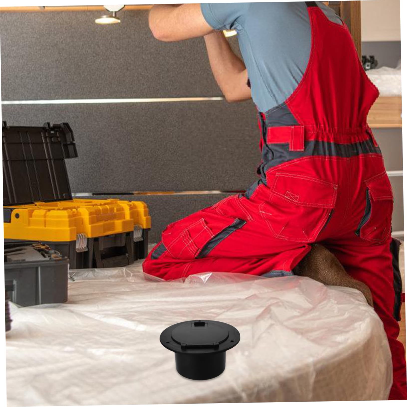 Copricavi Elettrici Tondo in ABS per Cavi di Alimentazione RV e Yacht, Design Elegante e Facilità di Inserimento Cavi, Adatto per Organizzazione e Protezione
