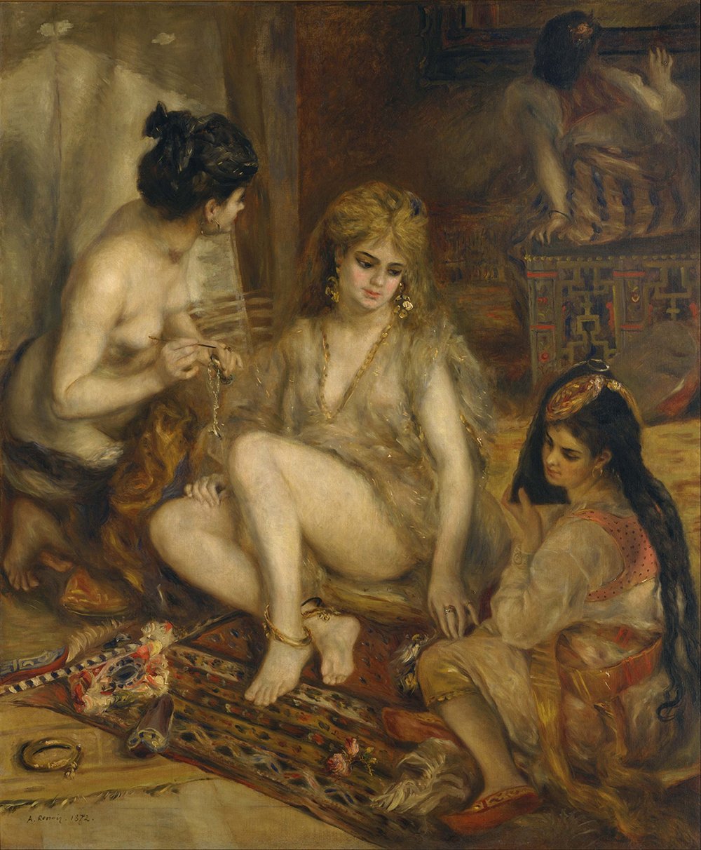 Impression d'art Renoir Parisiennes en Costume Algérien grand format papier mat de qualité musée