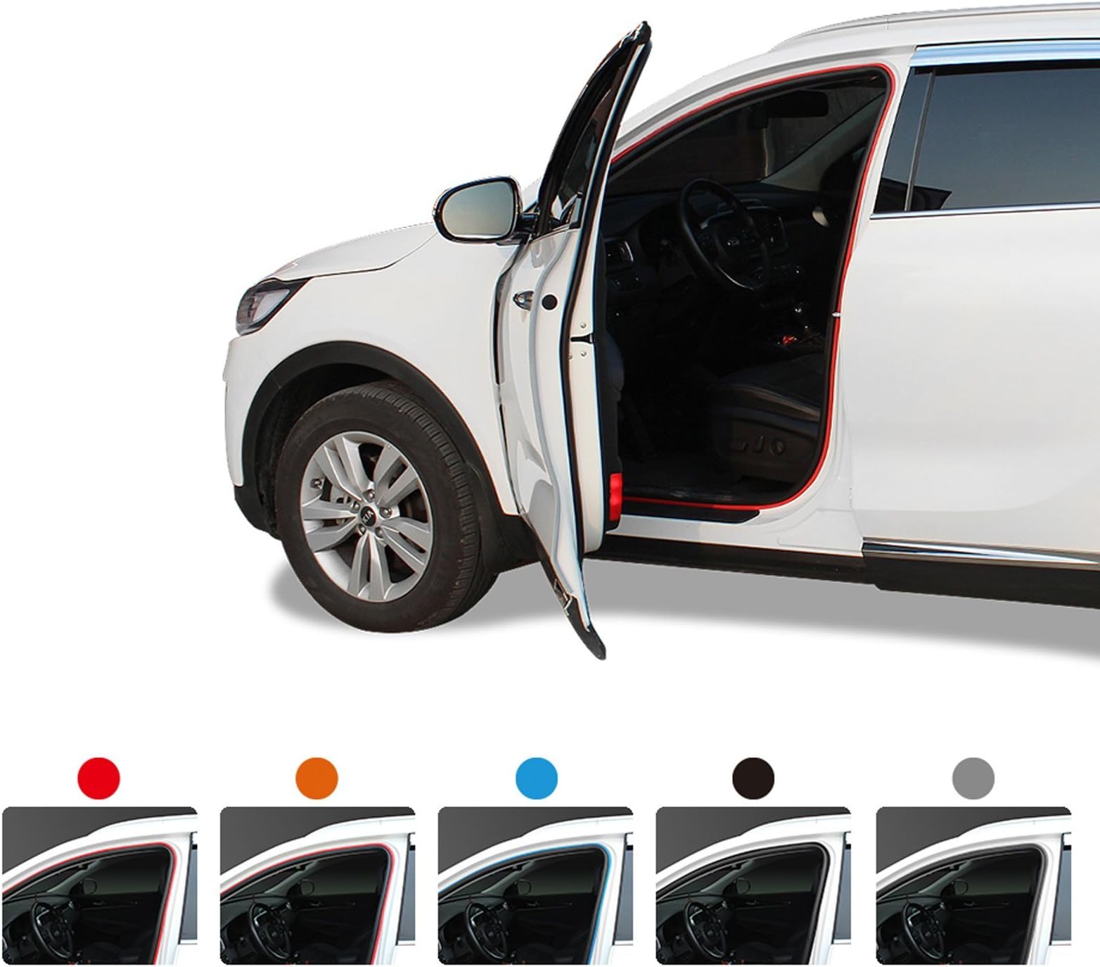 GotoShop Car Noise Protection Keeper Anti Wind Noise Door Air Seal Strip DIY Moulding Trim (Gray)