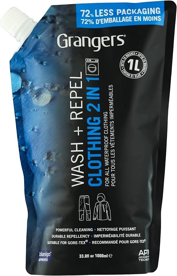 Grangers Clothing Wash + Repel / 1 ltr / Clean and Waterproof Outerwear
