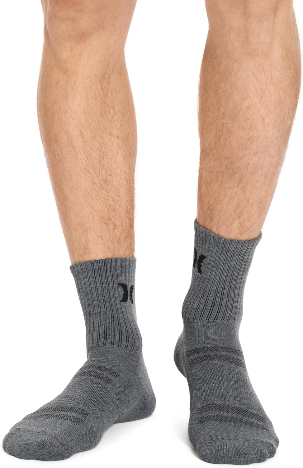 Hurley Mens 8 Pack Sport Cushioned High Quarter Crew Socks - Image 2