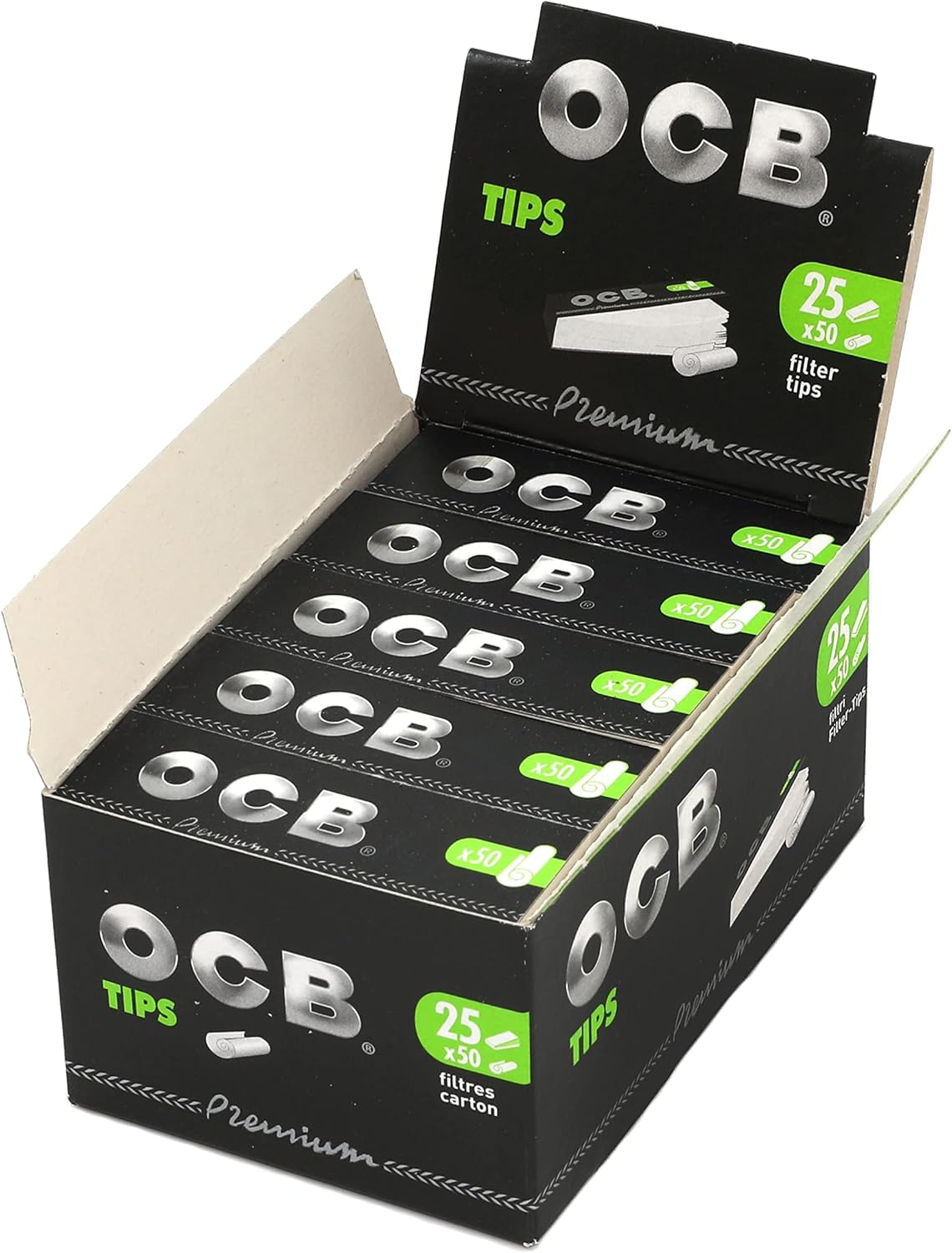 OCB Filtry Zwijane, 25 Paczek po 50 Sztuk