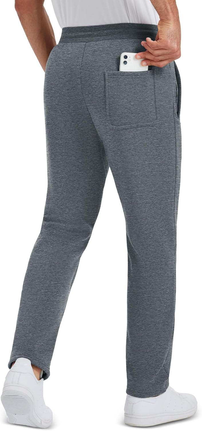 MAGCOMSEN Men's Winter Fleece Pants Sherpa Lined Sweatpants Thermal Warm Thicken Pants Active Joggers with 3 Pockets - Image 6