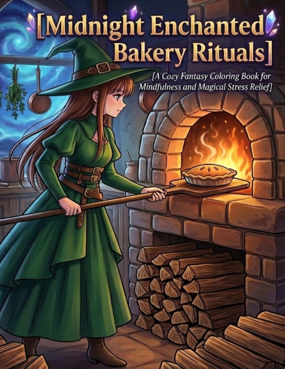 Midnight Enchanted Bakery Rituals: A Cozy Fantasy Coloring Book for Mindfulness and Magical Stress Relief