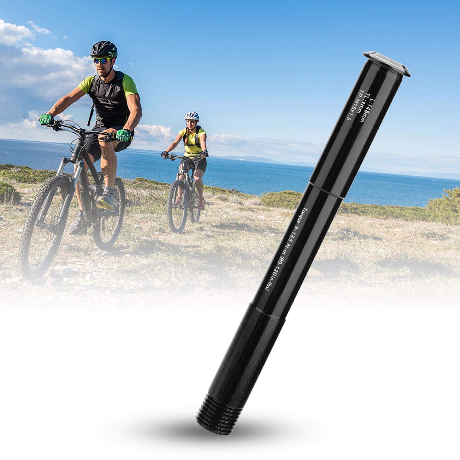 Eje Rock Shox, Eje Pasante, Eje de Horquilla de Bicicleta, Eje delantero de la Horquilla Aleación de Aluminio, Accesorio de Horquilla de Bicicleta para la Horquilla delantera ROCK SHOX (148 * 15 mm)