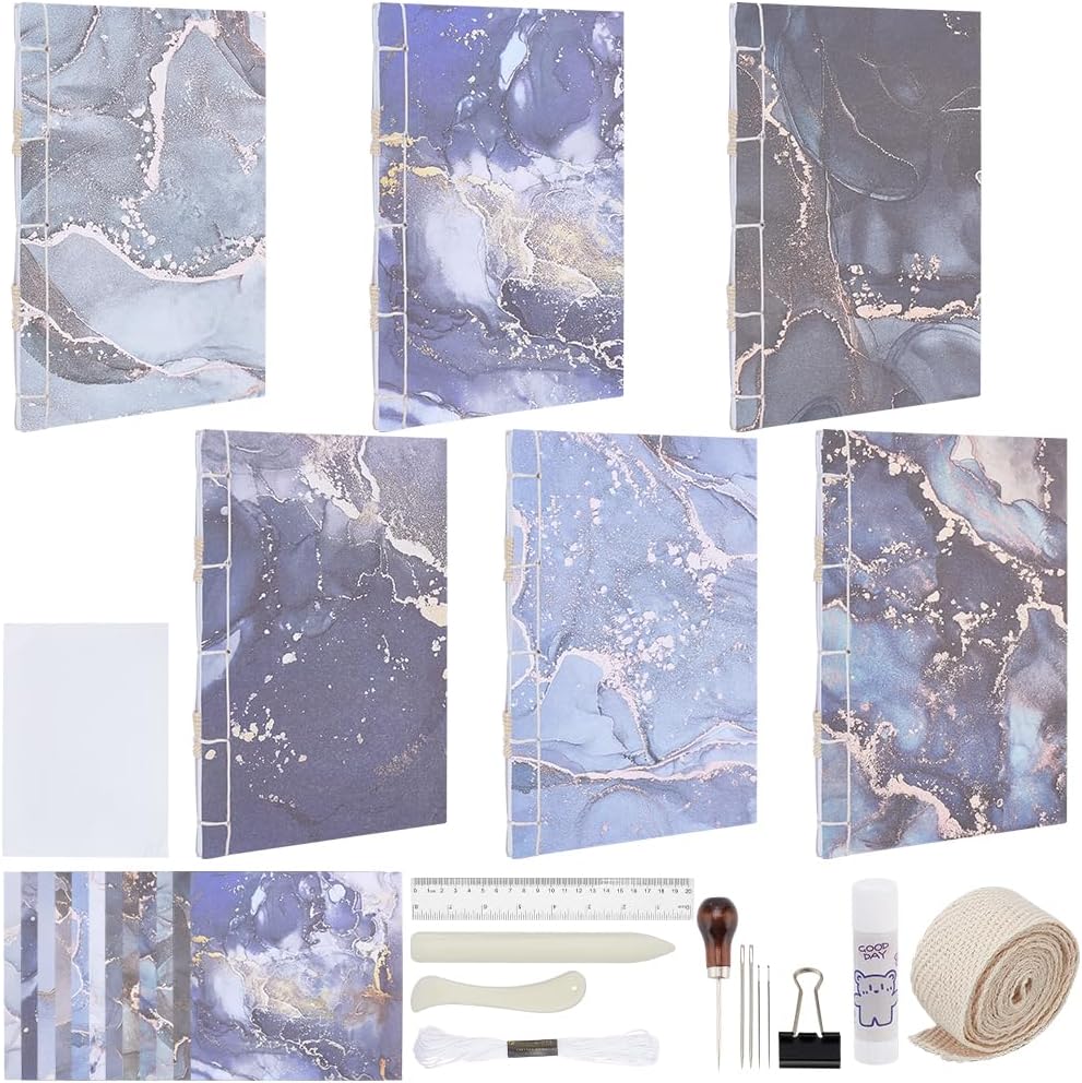 WEBEEDY DIY Beginner Bookbinding Kit Make Your Own Journal Books, Complete Book Binding Tool Including Bone Folder, Needles, Papers to Create 6 Notebook for Book Arts Bookish Gift WEBEEDY DIY Beginner Bookbinding Kit Make Your Own Journal Books, Complete Book Binding Tool Including Bone Folder, Needles, Papers to Create 6 Notebook for Book Arts Bookish Gift