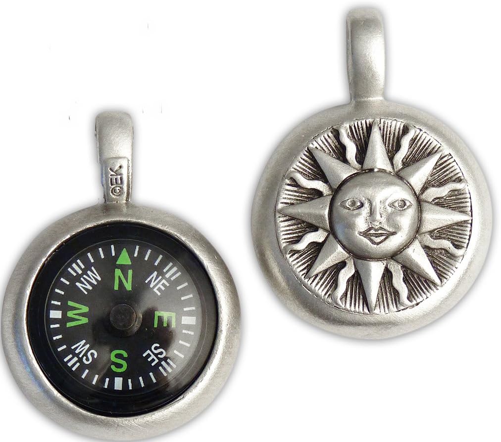 Sun Face Compass Pendant