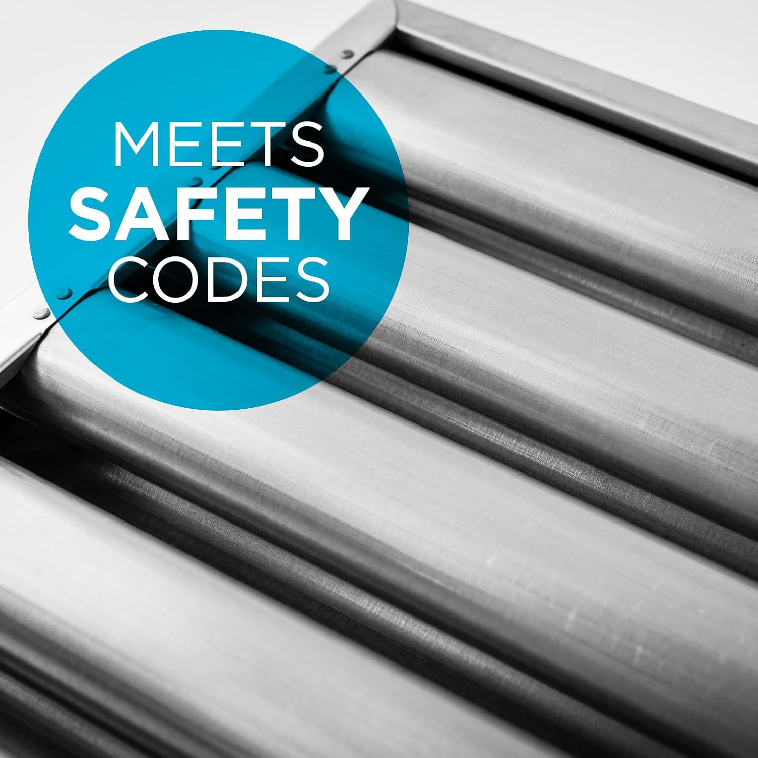 Aluminum Commercial Kitchen Hood Filter, Range Hood Baffle Grease Filter for Restaurant Kitchen Exhaust Hoods, 16H x 16W | Actual Size: 15.5H x 15.5W x 1.88D inches | (Pack of 2)