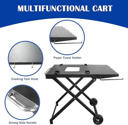 Miniatura 5 de SafBbcue Soporte plegable para parrilla al aire libre para Ninja Woodfire OG700 Series Grills Ninja OG701 OG751 Woodfire Soporte de parrilla